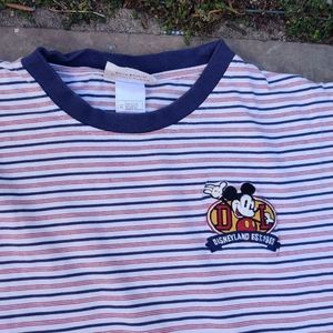 VTG Mickey Mouse Striped Shirt
